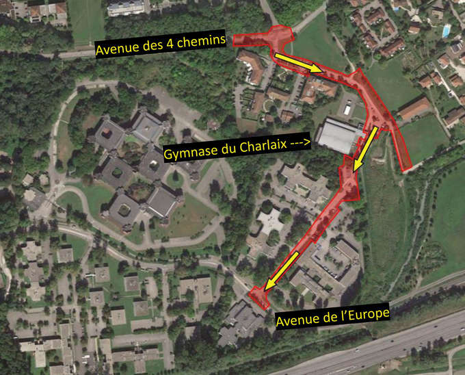 circulation en sens unique dans le sens descendant sur le chemin du Monarié et le chemin du Vieux chêne